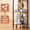 thumbnail image 4 of Joaxswe 5-Tier Corner Shelf with LED Lighting, 52" Tall Storage Unit for Collectibles, Display Shelf for Bedroom, Living Room, or Office - Brown, 4 of 8