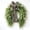 Green,A, variant on 5 Styles Teardrop Shaped Willow Front Door Wreath, Artificial Floral Garland with Decorative Bow, All Season Hanging Ornament for Home Wall & Entryway Decoration