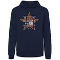 thumbnail image 2 of Men's-Levelwear  Navy Houston Astros Distressed Podium Acumen Pullover Hoodie, 2 of 3