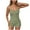 Army Green, variant on Women's Ribbed Pajama Sets Polka Dots V Neck Racerback Tank Top and Shorts 2 Piece Camisole PJs Loungewear Set