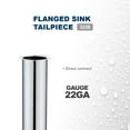 thumbnail image 4 of Highcraft 2383 Flanged Sink Tailpiece for Tubular Drain Applications, 1-1/2 in. x 8 in., 22GA Chrome Plated Brass, 4 of 6