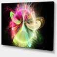thumbnail image 2 of Grand Cercle avec Courbes Jaunes - Impression sur Toile Florale, 2 of 4