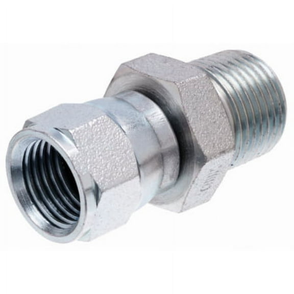 Gates Female JIC 37 Flare Swivel to Male Pipe NPTF (SAE to SAE)