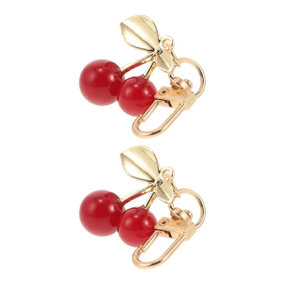 FRCOLOR 2pcs Cherry Keychain Bag Charms for Women Keychain Accessories for Women Purse Accessories Charms Handbag Keychain for Car