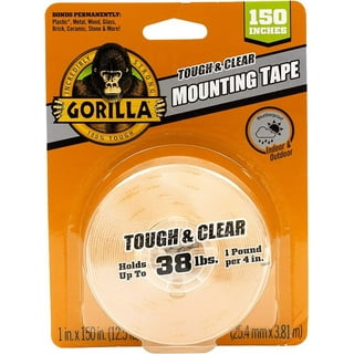 Gorilla Duct Tape Double Thick Adhesive 1.88in x 30 yd Black Silver White  Bundle