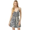 Michael Kors womens Reversible Zebra Belted Cover-up Dress Large New Navy