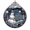 thumbnail image 2 of 2025 Christmas Ornaments - Exquisite Acrylic Baubles with Snowman & Winter Scene Designs, Ideal for Christmas Tree Decoration & Collection, 2 of 6