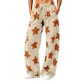 thumbnail image 3 of Levmjia Women's Star Print Wide Leg Pants High Waisted Casual Loose Fit Pants with Pockets Drawstring Elastic Waist Sweatpants for Women, 3 of 9