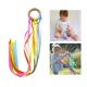 thumbnail image 4 of Montessori Rainbow Ribbon Sensory Twirling toy niños niños Anillo colorido juguete Reconocimiento Mano Estilo 3, 4 of 9