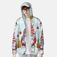thumbnail image 6 of Rocae Funny Christmas Gnome Print Breathable Sun Protection Hoodie Quick-Dry Lightweight Long Sleeve Hoodie Unisex Running Sports Shirt Large, 6 of 9