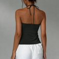 thumbnail image 4 of Women's Halter Tops Irregular Hem Sleeveless Going Out Summer Tank Tops Clubbing Party Travel Y2k Outfits( Black, S ), 4 of 6