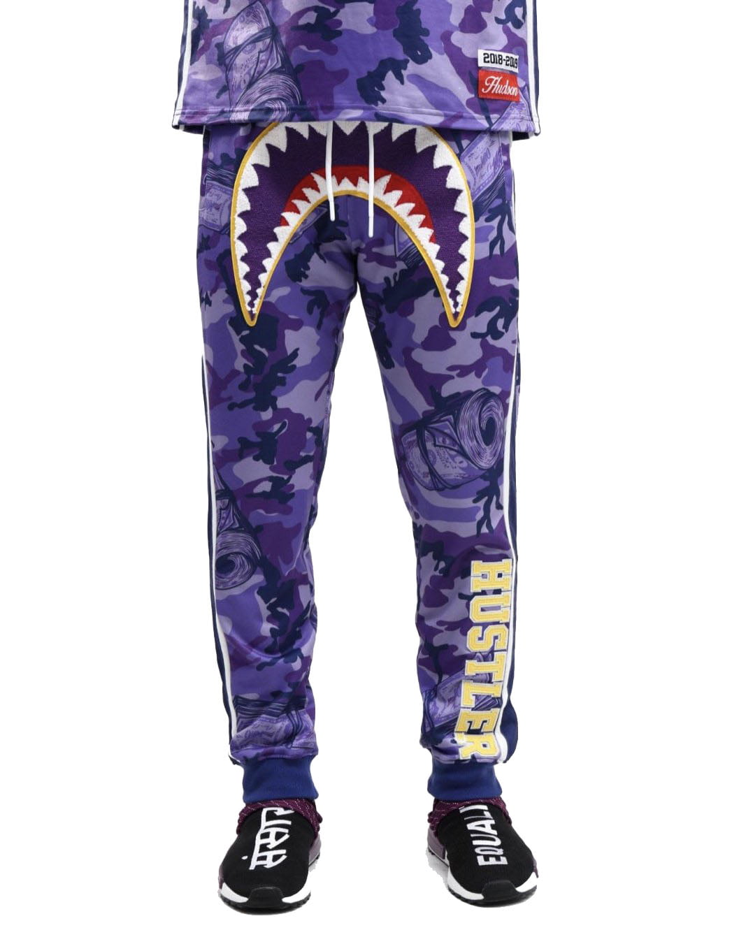 Hudson Kid's Camo Shark Mouth SweatPants Purple hkn850027-pur