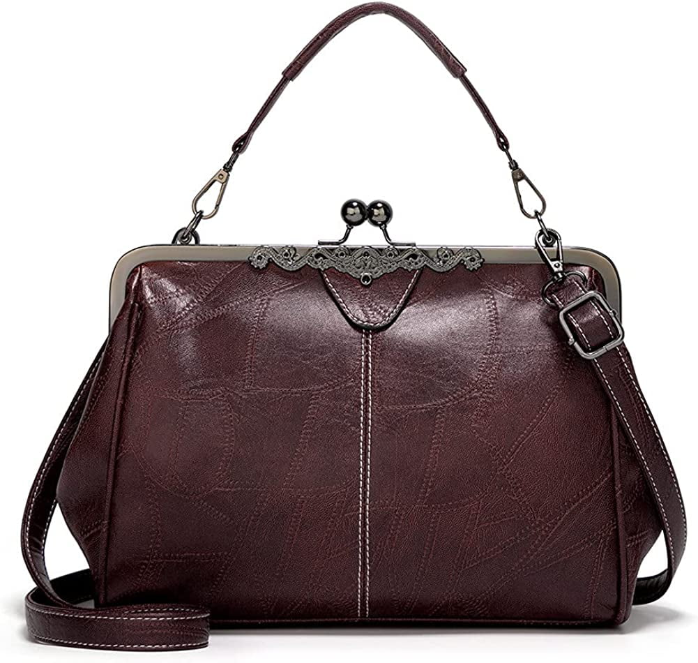 PIKADINGNIS Retro Hollow Handbag for Women Leather Shoulder Bag