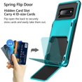 thumbnail image 2 of Case for Galaxy S10 Case Wallet 4 Card Pocket Credit Card Holder Slot Scratch Resistant Dual Layer Protective Bumper Tough Rubber Armor Hard Shell Cover Case for Samsung Galaxy S10 Light Blue, 2 of 11