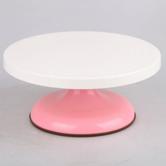 WHAMVOX Pink Cake Decorating Turntable for Baking Supplies Made of Plastic 360 Degree Rotating Design
