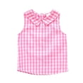 thumbnail image 2 of MAIHAN Toddler Girls Plaid Tank Tops Cute Sleeveless Shirts for Kids Casual Back Button Down Blouse Cotton Comfort Tank Tops(Pink,9-12 Months), 2 of 8