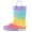 Colorful Gradient, variant on Bocca Kids Black Rain Boots for Toddler Boys Sizes 4