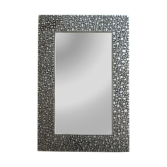 Radiance Goods Contemporary-Style Rectangle Antique Silver Finish 36"
