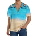 thumbnail image 3 of Easygdp Boards and Beach Men's Casual Short-sleeved Shirt with Pocket and Button Suitable for Beach Vacation Leisure - X-Large, 3 of 7