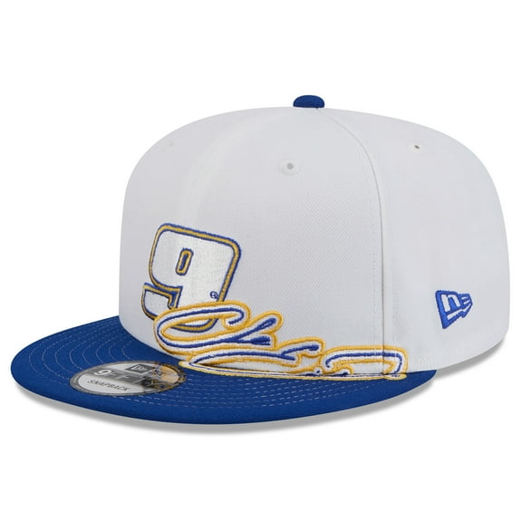 Men's New Era White/Blue Chase Elliott  9FIFTY Snapback Hat