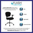 thumbnail image 4 of Flash Furniture Beverly Mid-Back Black Mesh Padded Swivel Task Office Chair with Chrome Base and Arms, 4 of 12