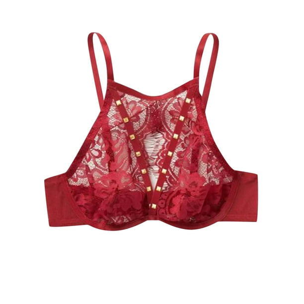  Lingerie for Women 2023 Women Clothing Red Lace Hollow Out Bra  and Panty Sexy Lingerie Set: Clothing, Shoes & Jewelry