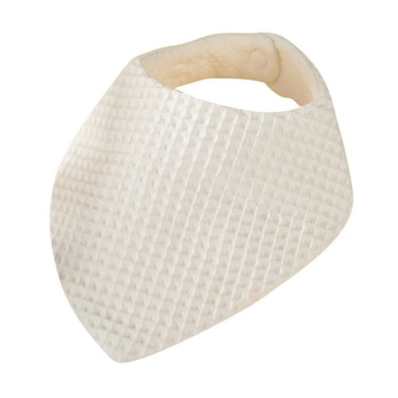 Cotton Drool Bibs Baby Triangle Bandana Bib Infant Waffle Muslin Bibs Absorbent Feeding Teething Bibs Saliva Towel White