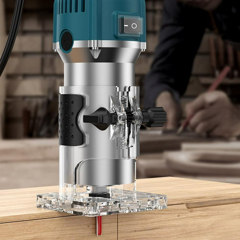 XIANERS Wood Router Laminate Trim Router Variable Speed Compact Router Handheld Trigger 800W Milling Engraving Hand Machine Woodworking Tool great