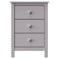 thumbnail image 2 of From the Tree Furniture Dorm Room Nightstand with Three Storage Drawers, Solid Pine Wood, Grey, 2 of 11