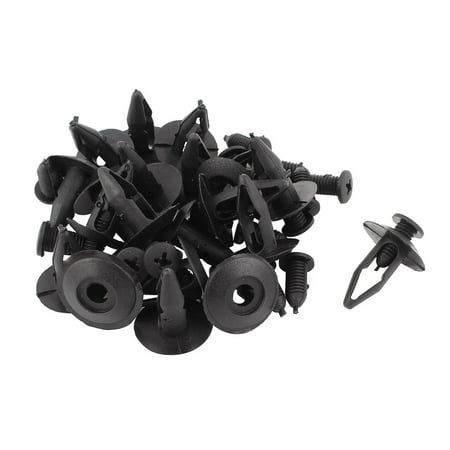 20 Pcs Black Plastic Rivets Fastener Clip 8mm x 20mm x 20mm for Car