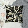 thumbnail image 2 of Shiartex Throw Pillow Covers Asian Dancing Oriental Cranes Japanese Writing Vintage Geometric Pattern Black Gold White Decorative Pillow Cases Home Decor Square Pillowcases White, 2 of 5