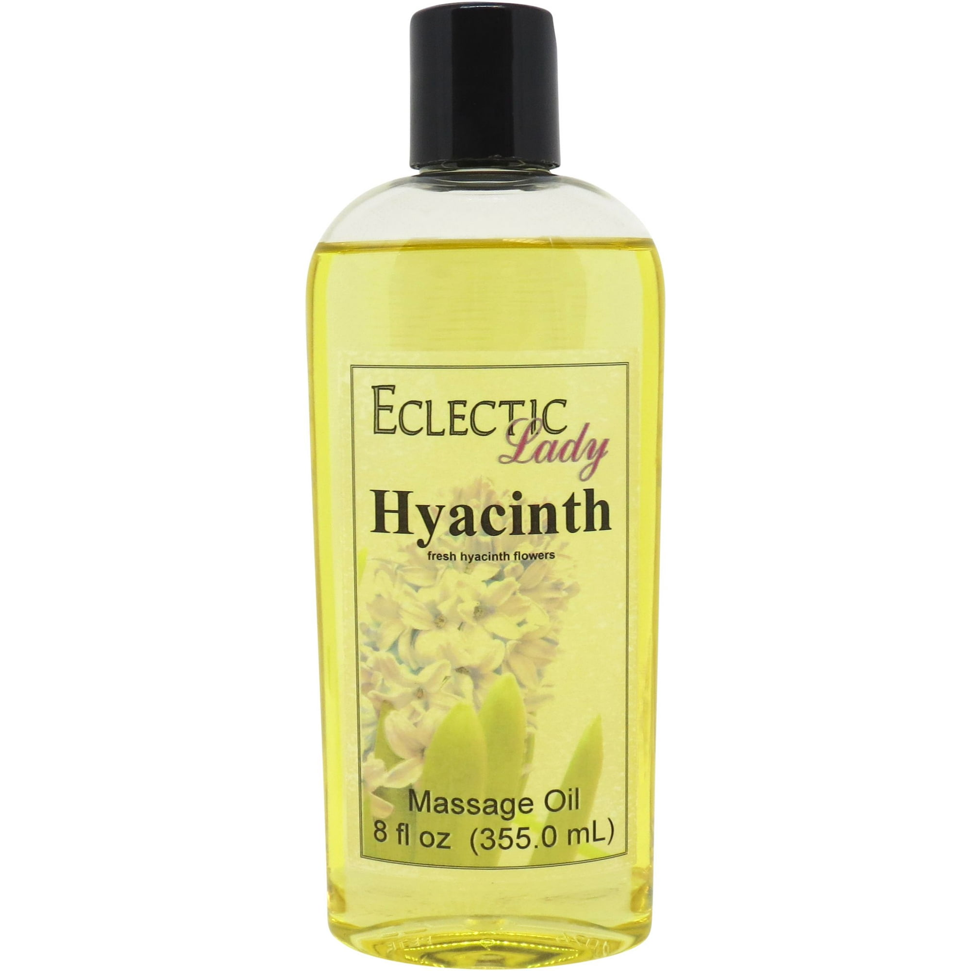 Hyacinth Massage Oil by Eclectic Lady, 8 oz, Sweet Almond Oil and Jojoba Oil