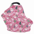thumbnail image 4 of Renewold Santa Claus Ho Ho Pink Baby Car Seat Covers, Nursing Cover Carseat Canopy, Baby Breastfeeding Cover,Multi Use Nursing Scarf, Infant Stroller Cover, 4 of 4