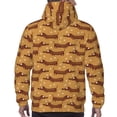 thumbnail image 7 of Lsque Dachshund Dog Puppy Pattern Casual Men's Hoodie,Hooded Sweatshirt with Kangaroo Pocket,Pullover Hoodie-Medium, 7 of 7