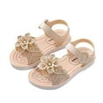 thumbnail image 4 of OSOLU Toddler Girls Sandals For Casual Outdoor Vacation Comfortable Daily Wear Fixed Design Open Toe Style For Ages 3 12 Baby Classic Shoes, 4.5-5 Years, 4 of 4