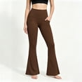 thumbnail image 5 of Ashyfjp Sport Workout Flared Yoga Pants for Women Solid Wide Elastic Waist Soft Comfortable Full Length Bottoms Ideal for Daily Yoga Training Wear, Size (S-XXL), 5 of 9