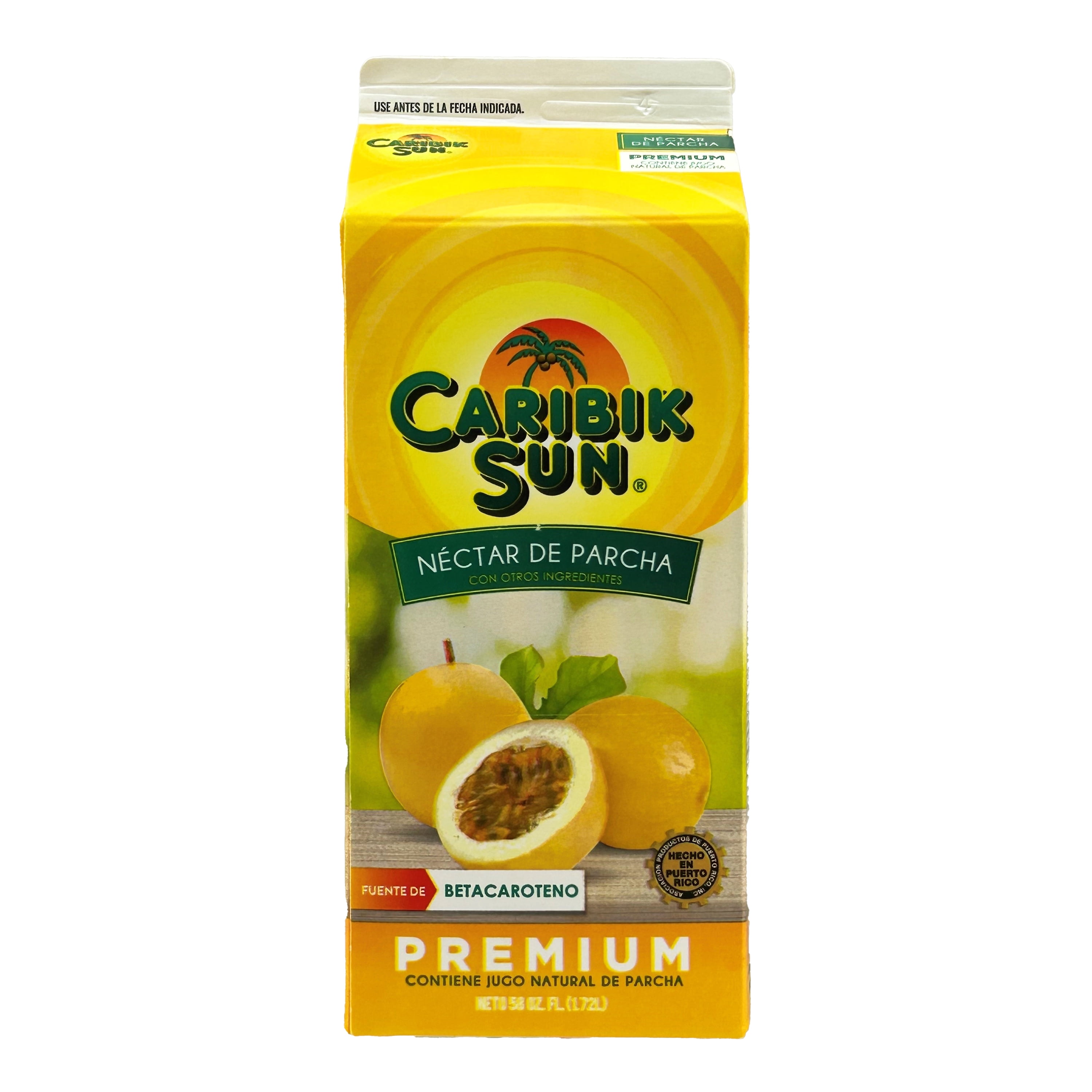 Caribik Sun Passion Fruit Premium, 100% Vitamin C, 58 fl oz, Fruit Refrigerated Juice