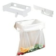 thumbnail image 2 of 2Pcs Plastic Trash Bag Holder Rack, Folding Hanging Kitchen Trash Can, No Drill Adhesive Mounted Plastic Bag Holder, Space Saving Towel Hanger, Collapsible Garbage Can for Cabinets/Doors/Cupboards, 2 of 5