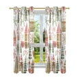 thumbnail image 7 of Yayeee Window Curtains Light Filtering 63"x42" Grommet Panel Pair Home Living Room Decor, Brown Nordic Christmas House, 7 of 7