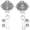 Silver, variant on 2-Piece Saint Benedict Key Blessing Pendant Set, Catholic Home Decor