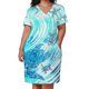 thumbnail image 3 of Vintage Hawaiano - Acuarela Polinesia Ohana Honu Vestido suelto con bolsillo vestido para mujer vestido de lujo, 3 of 7