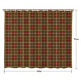 thumbnail image 5 of Brown Red Yellow Plaid Checkered Pattern Shower Curtain 84"x72" ,Bathroom Decorative Shower Curtains Set with 12 Hooks,Modern Waterproof Washable Shower Curtain, 5 of 6