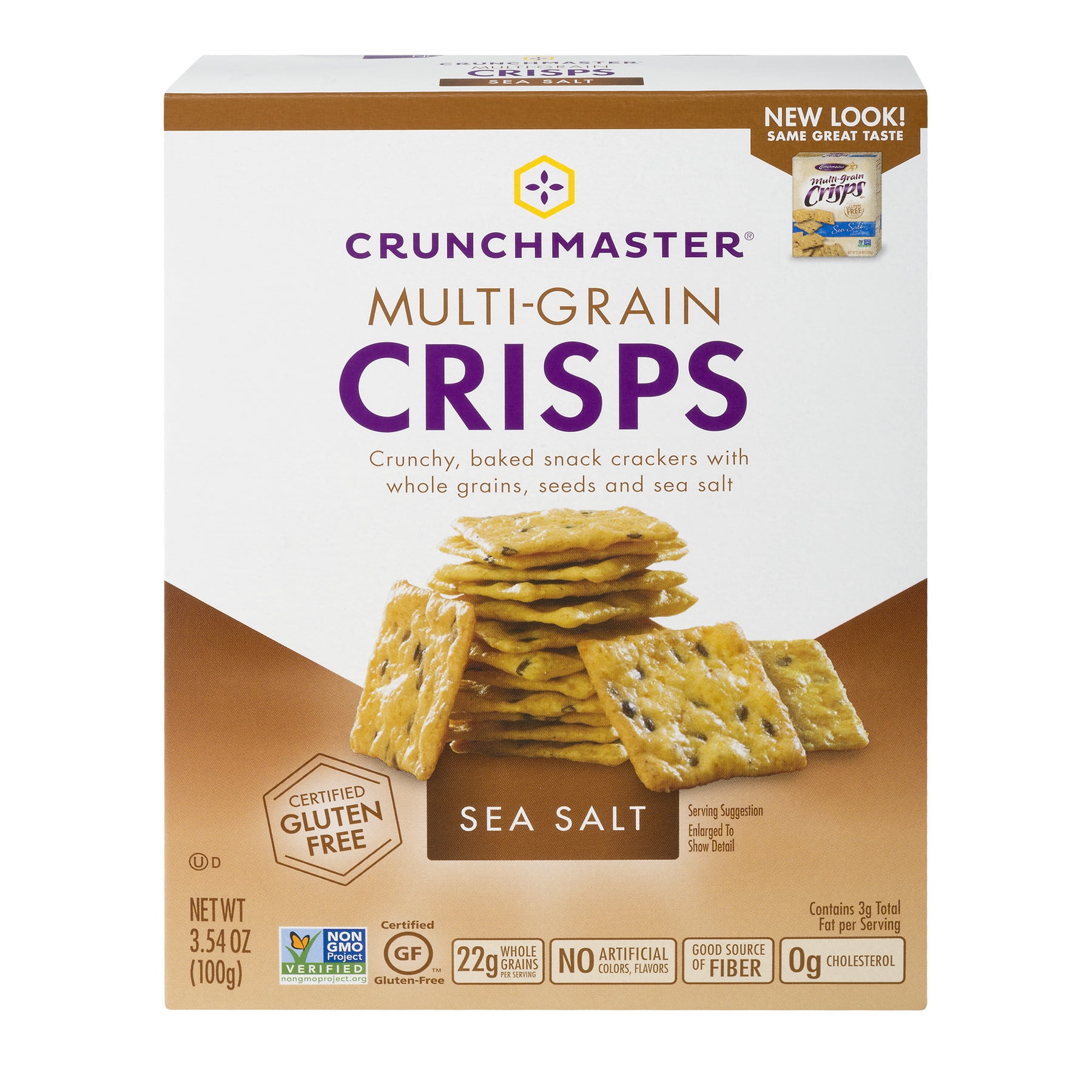 Crunchmaster MultiGrain Sea Salt Crisps Crackers, 3.54 Oz.