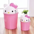 thumbnail image 2 of Hello Kitty Clamshell Dustbin Trash Can Rubbish Bin Kawaii Trash Can Bedroom Living Room Toilet Paper Basket, 2 of 9