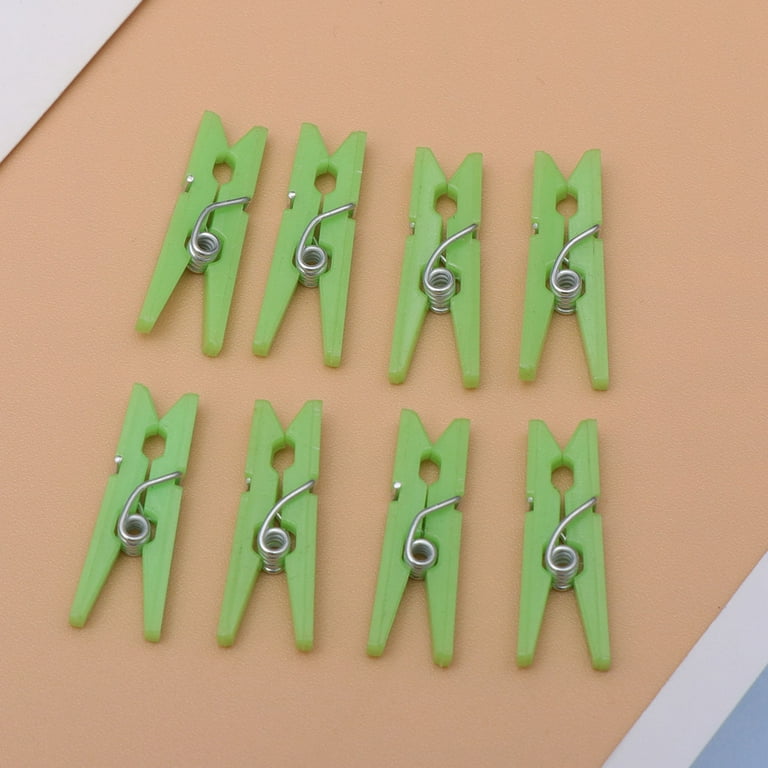 100Pcs Mini Plastic Craft Clips Art 2.5cm Hanging Photo Clips
