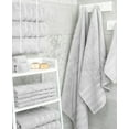 thumbnail image 2 of American Soft Linen Luxury 4 Piece Bath Towel Set, 100% Cotton Turkish Bath Towels for Bathroom, Silver, 2 of 9