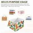 thumbnail image 6 of Yayeee Collapsible Cube Storage Bin with Lid Fabric Closet Decorative Basket with Handles, White Clover Pattern, 6 of 7