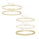 thumbnail image 1 of Juego de pulseras de cadena de cuentas de oro para mujer, pulsera de eslabones de cadena de oro fino y delicado chapado en oro real de 17 quilates, pulseras de oro ajustables apilables, joyería para, 1 of 5