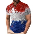 thumbnail image 2 of IROINNID Big and Tall T Shirts for Men, Indenpence Day Lightweight Thin Basic V-Neck Botton Tops for Men, 2 of 7