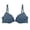 Navy, variant on Women Front Closure Lace Push Up Bra, Leaf Pattern Scalloped Lace Underwire Bra, Adjustable Shoulder Straps, Supportive Daily Navy 85C